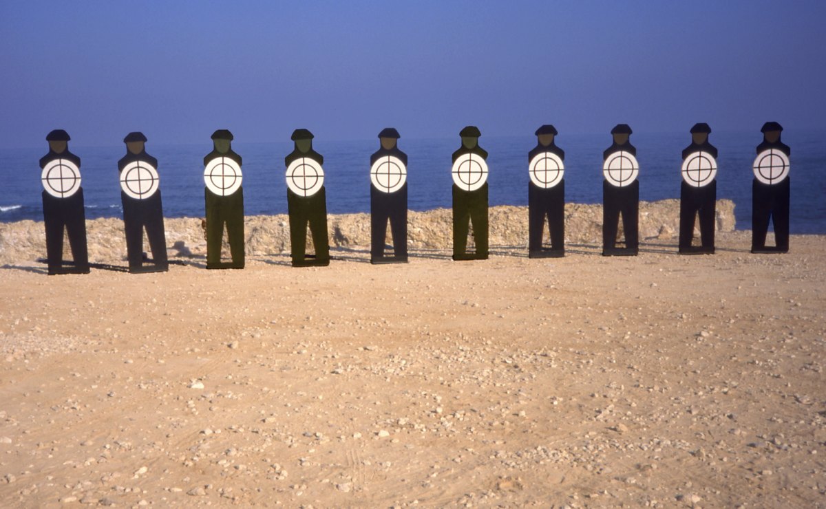 Soldiers Targets installation by Cypriot artist Rinos Stefani deals with violence and was stolen in 1994 from an exhibition