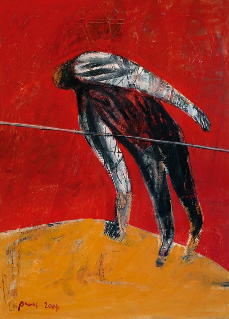 Acrobat with red sky, from the series Acrobats