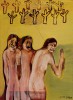 Three naked figures suffering