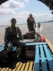 Two men in the Amazon River