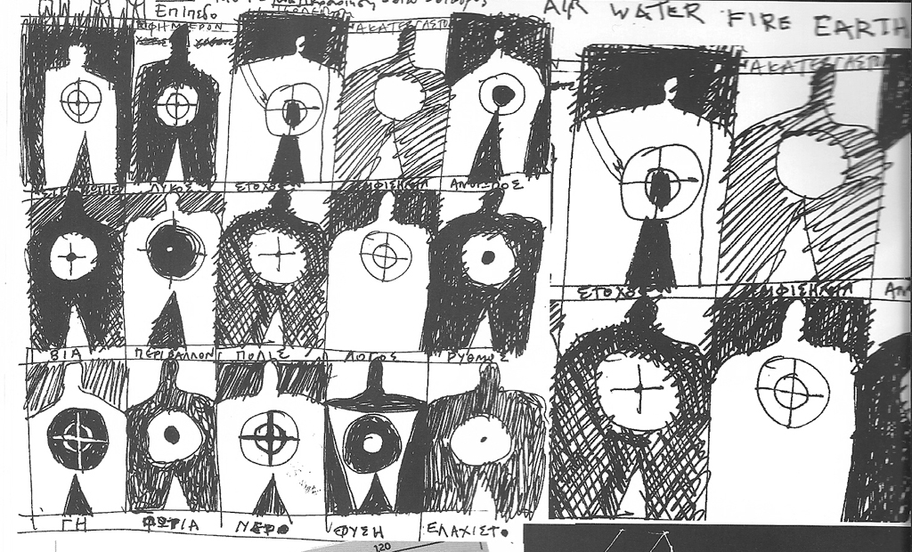 Drawings of Targets in 1994 by Rinos Stefani